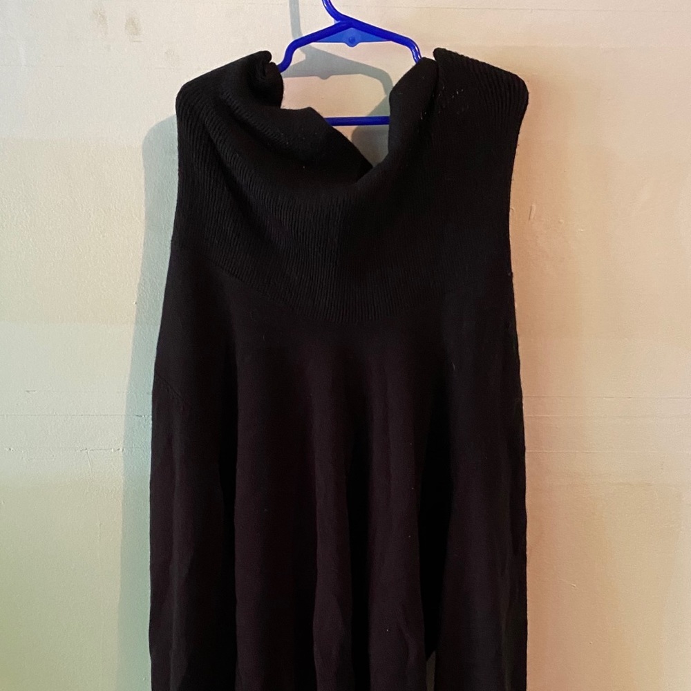 black knit sweater